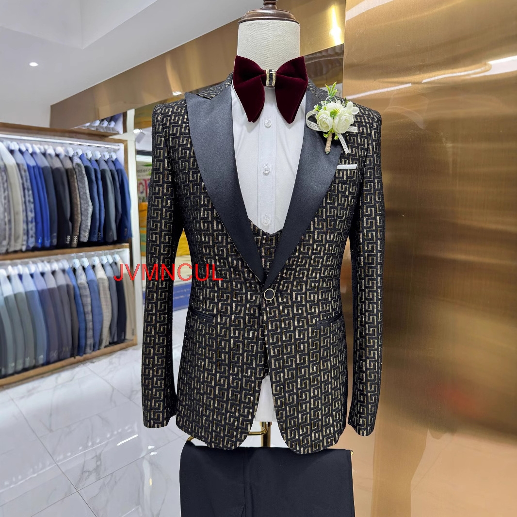 Men'S Formal Wear In Winter - Men's 2026 Printed 3 Piece Suit