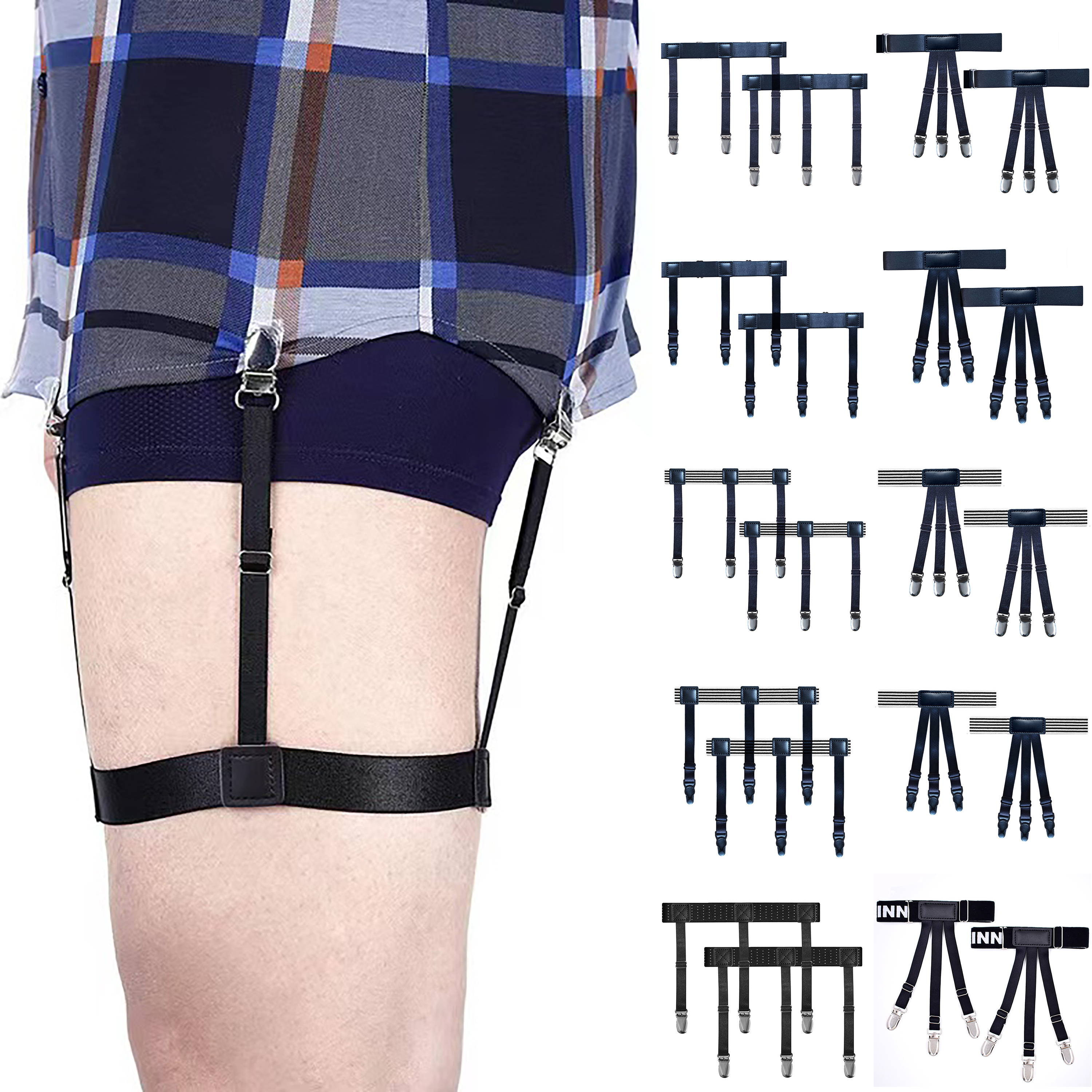 Men'S Formal Wear Belt - 1Pair Classic Men Shirt Stays Belt