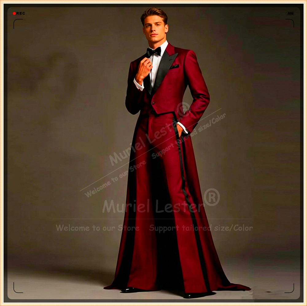 Unique Men'S Formal Wear - Unique Design Suit Men Long Black