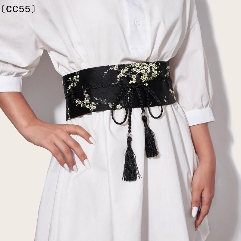 Men'S Formal Wear Belt - Vintage Floral Embroidered Waistband For Women