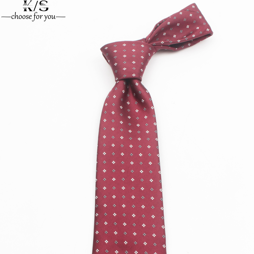 Men's Tie 8cm Stripe Dot Neckt – обзор и цена Men Formal Wear Red