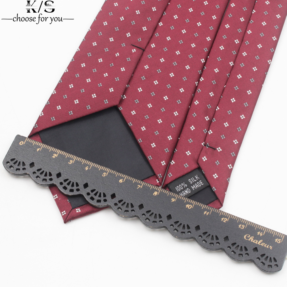 Men's Tie 8cm Stripe Dot Neckt – обзор и цена Men Formal Wear Red