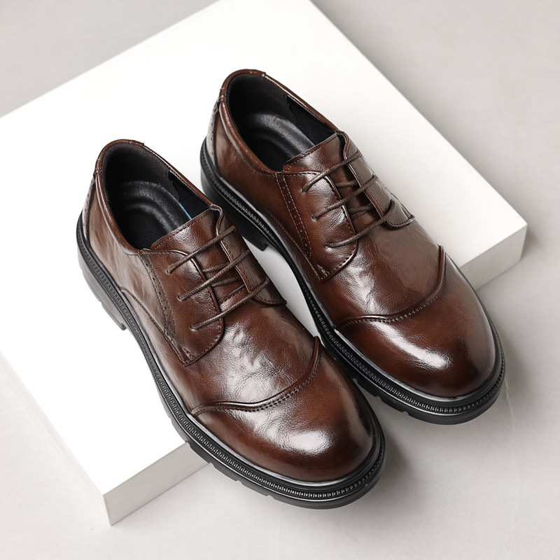 Men's leather shoes for casual – обзор и цена Men Formal Wear Dress