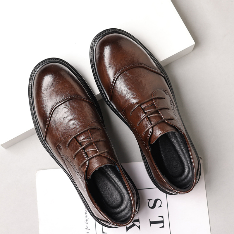 Men's leather shoes for casual – обзор и цена Men Formal Wear Dress