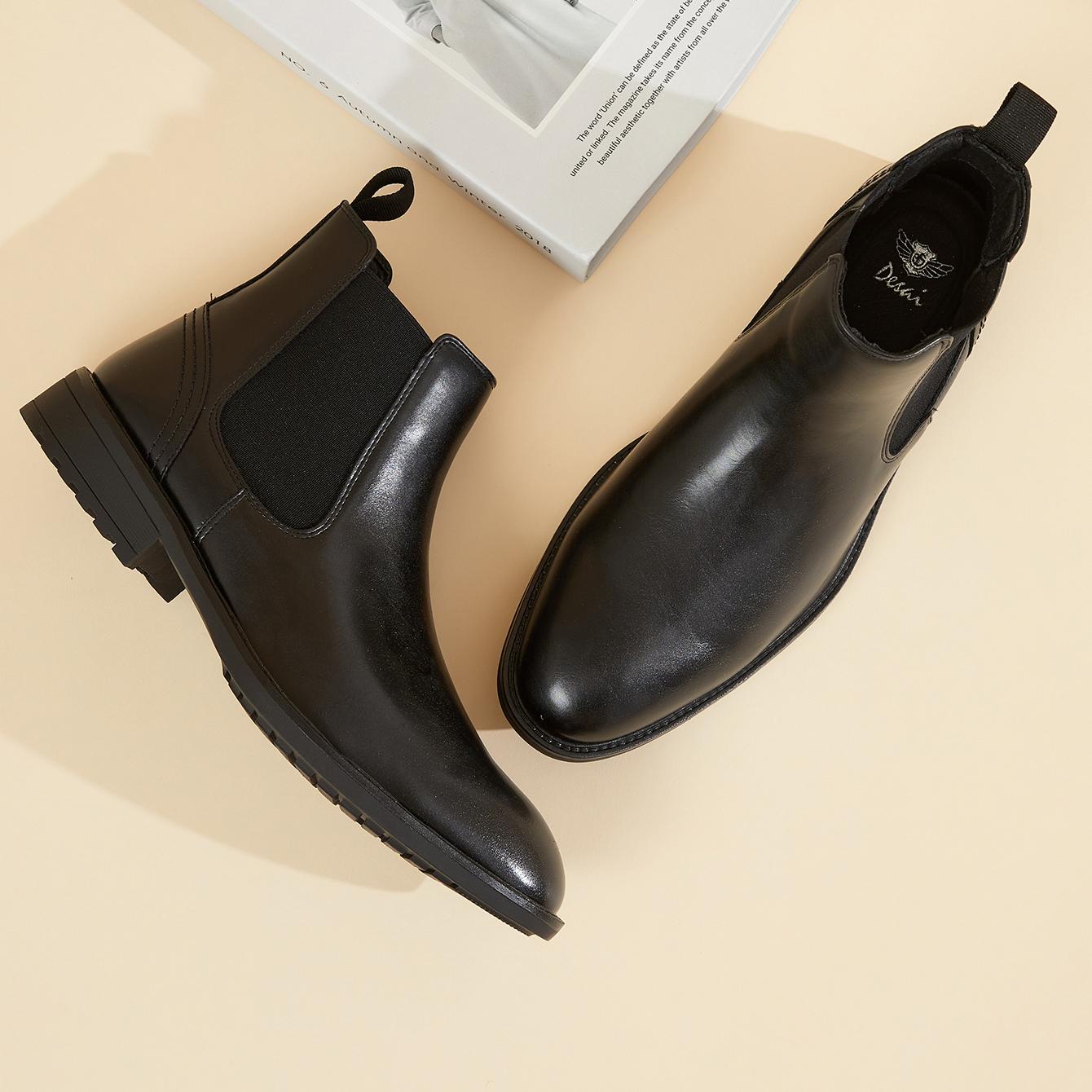 Men Leather Chelsea Boots Slip – обзор и цена Men'S Style Formal Wear