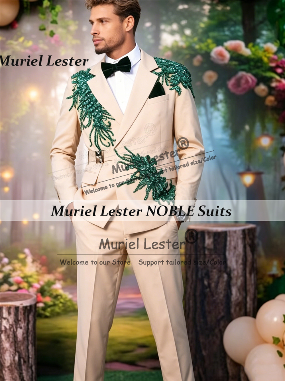 Customized Rhinestone Beaded S – обзор и цена Unique Men'S Formal Wear