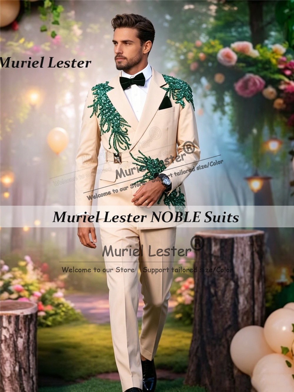 Customized Rhinestone Beaded S – обзор и цена Unique Men'S Formal Wear