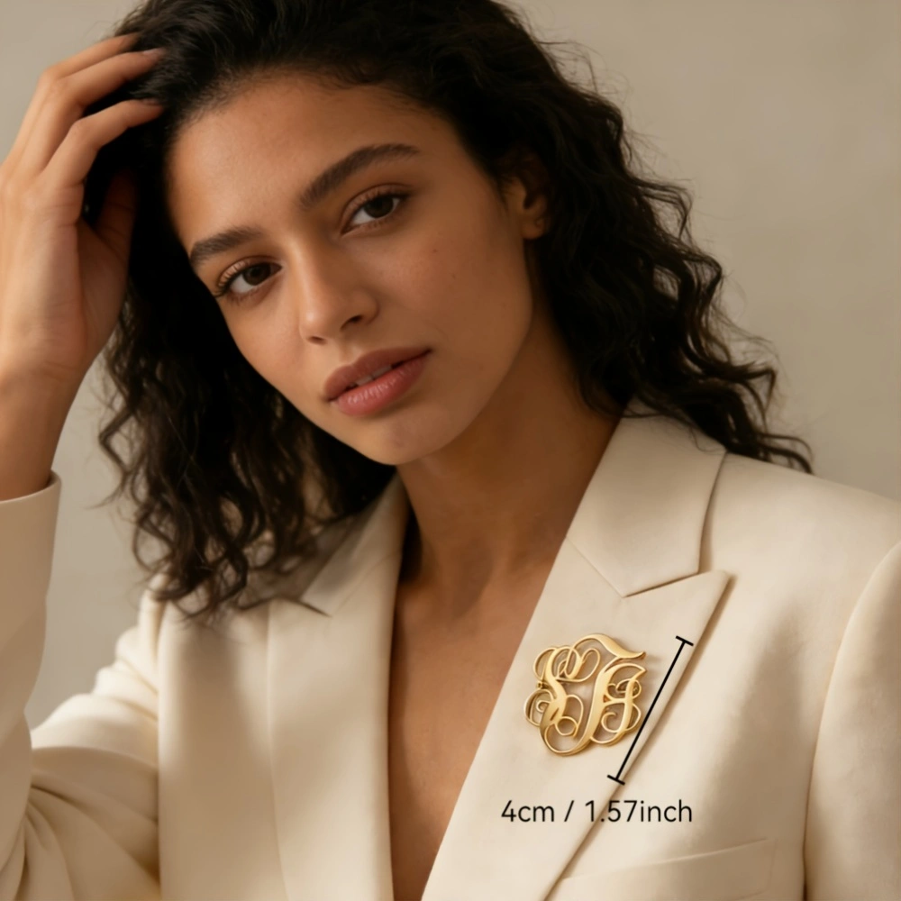 Custom Cursive Monogram Brooch – обзор и цена Tuxedo Lapel Pin
