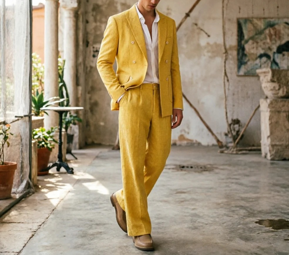 Sage Green Linen Men Suits Rel – обзор и цена Men Formal Wear Wedding Guest