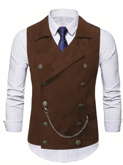 Men's Double Breasted Vest wit – обзор и цена Men Formal Wear Coat