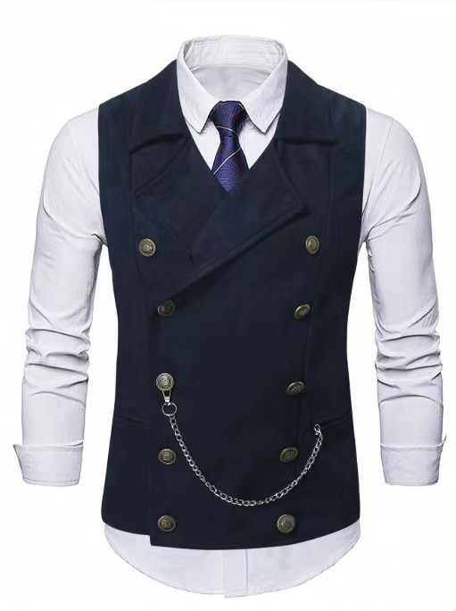 Men's Double Breasted Vest wit – обзор и цена Men Formal Wear Coat