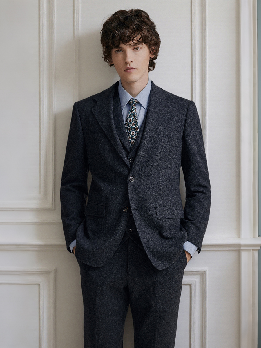 Premium Grey 55% Wool Men's Su – обзор и цена Men'S Formal Wear In Winter
