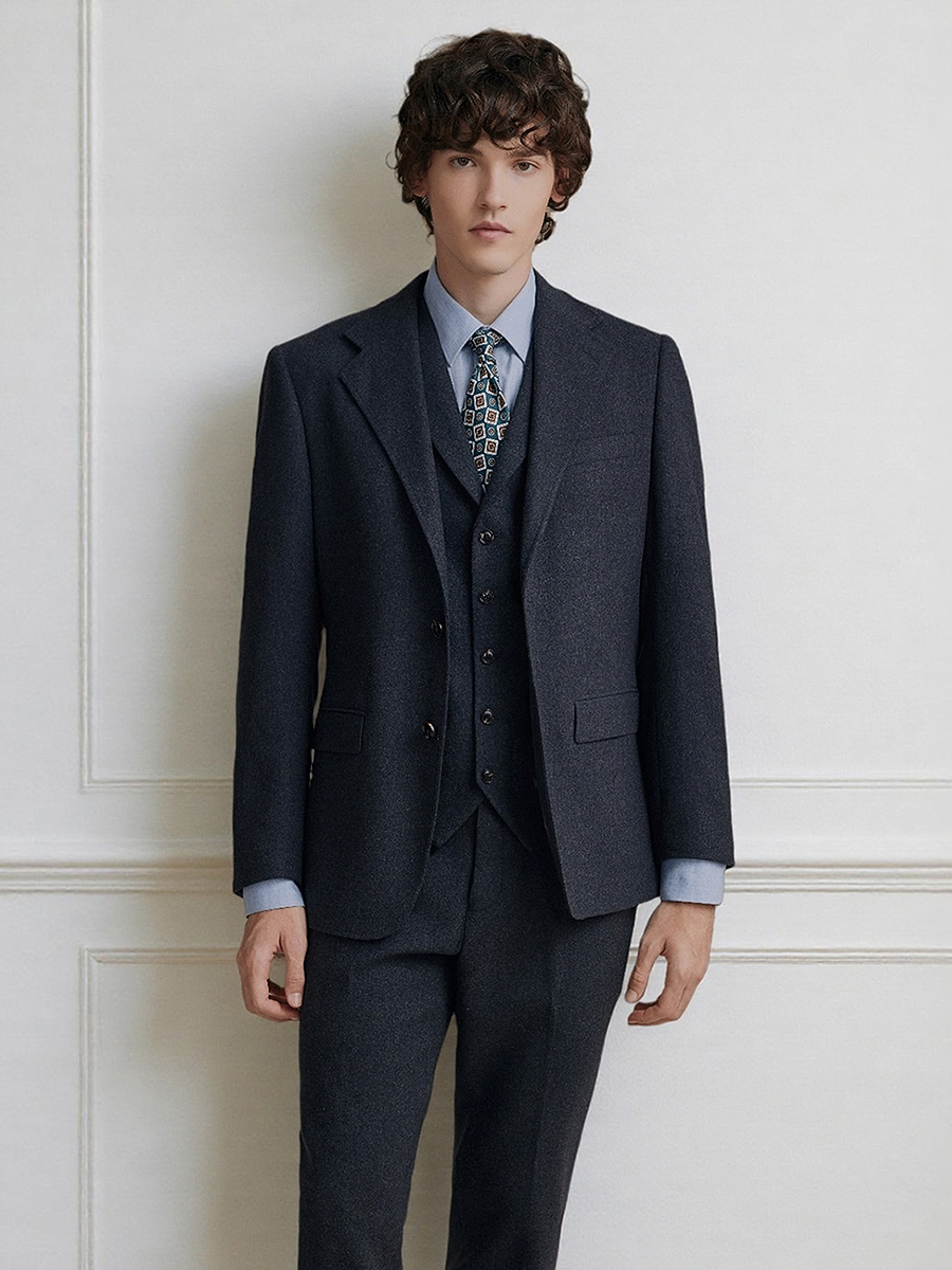 Premium Grey 55% Wool Men's Su – обзор и цена Men'S Formal Wear In Winter