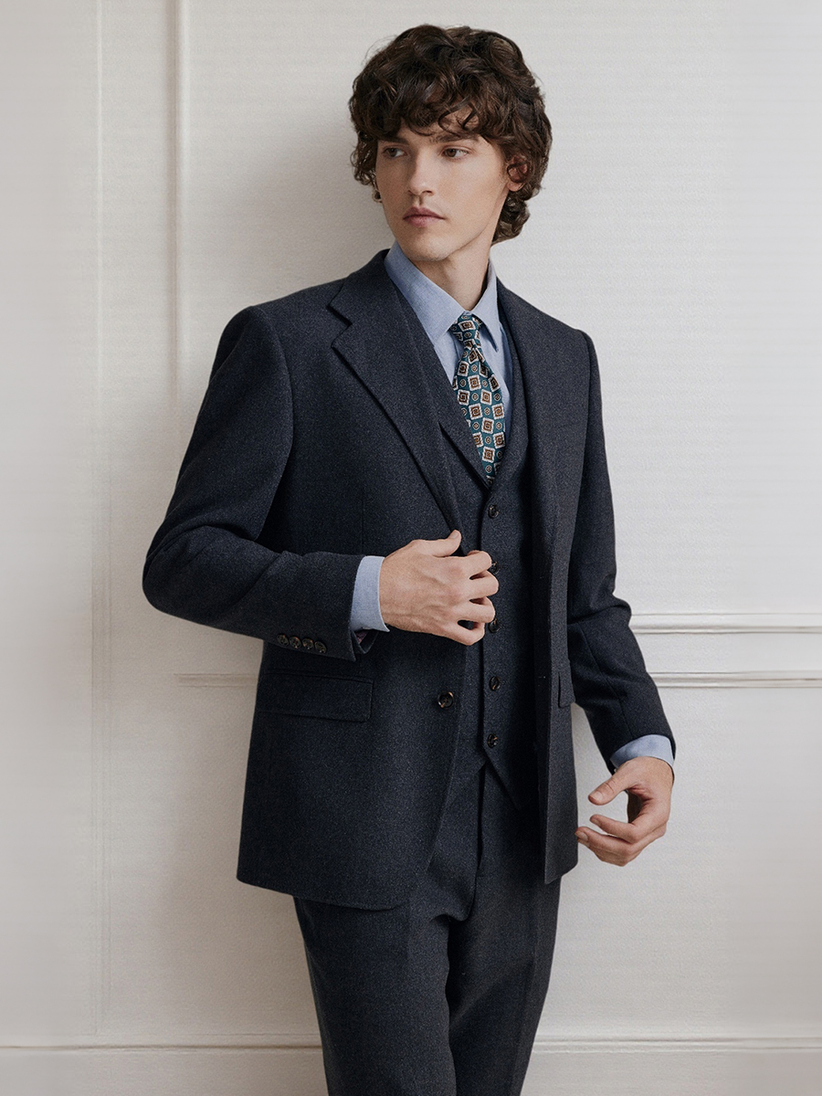 Premium Grey 55% Wool Men's Su – обзор и цена Men'S Formal Wear In Winter