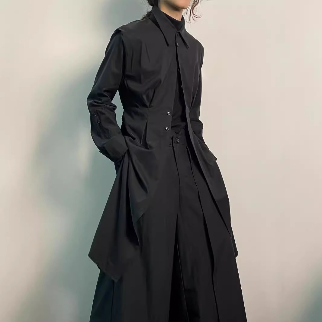 Y2K Gothic Trench Coat Men Dar – обзор и цена Men'S Formal Wear Belt
