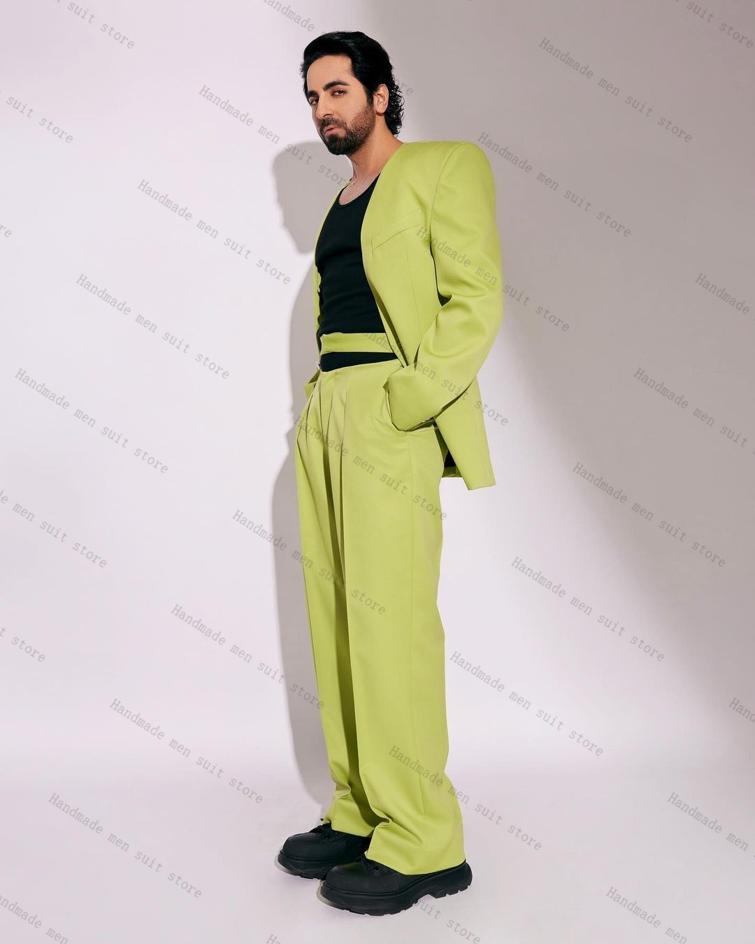 Fashion Green Men Suit Set 2 P – обзор и цена Men'S Formal Wear Belt