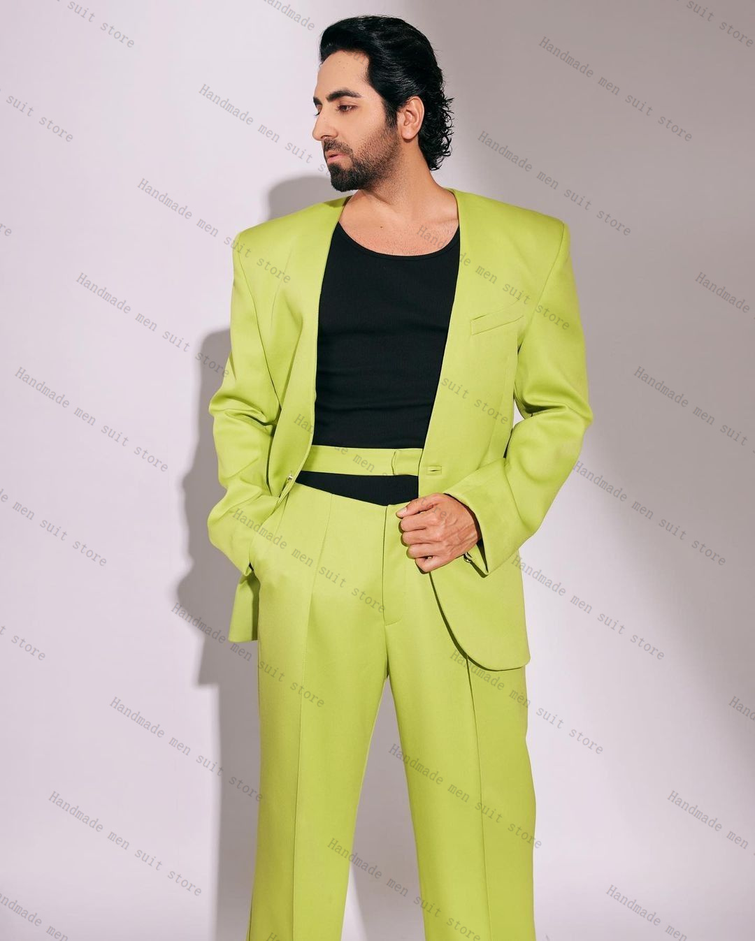 Fashion Green Men Suit Set 2 P – обзор и цена Men'S Formal Wear Belt