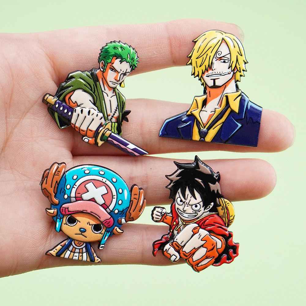 4Pcs Cartoon ONE PIECE Luffy B – обзор и цена Tuxedo Lapel Pin