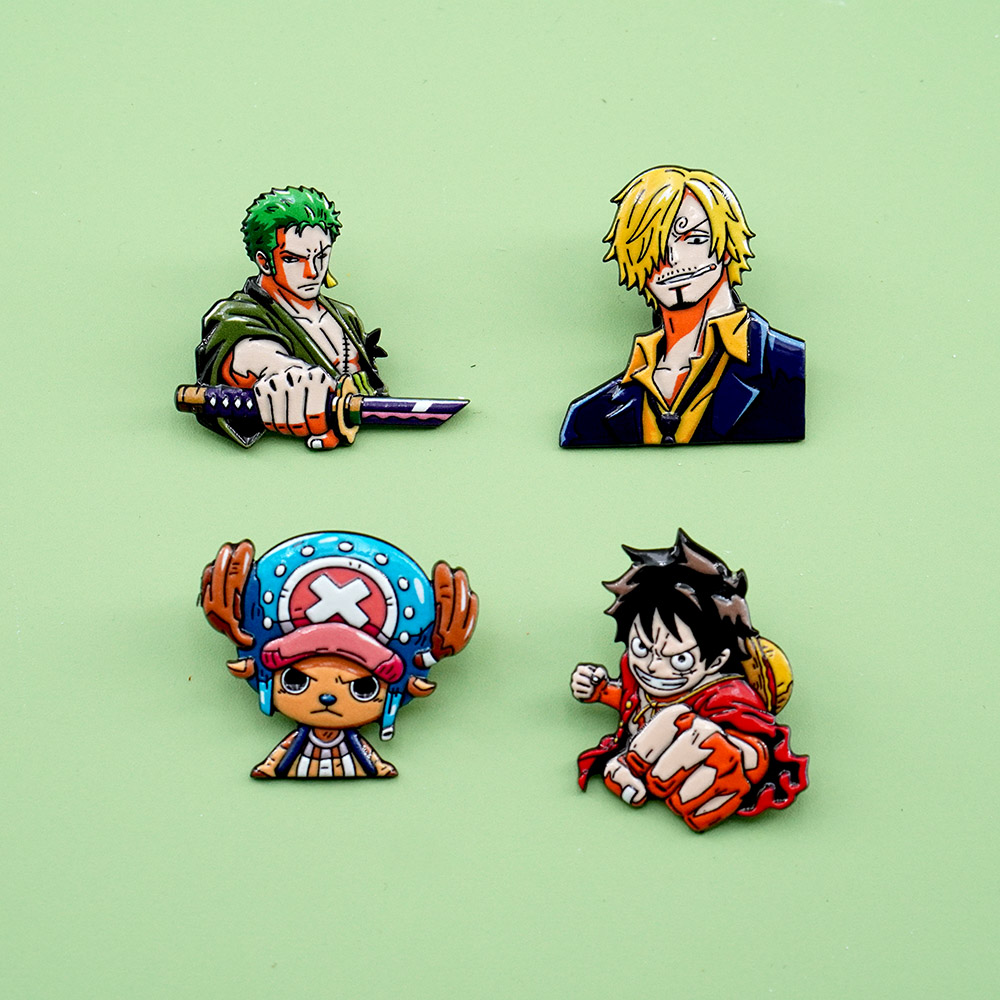 4Pcs Cartoon ONE PIECE Luffy B – обзор и цена Tuxedo Lapel Pin