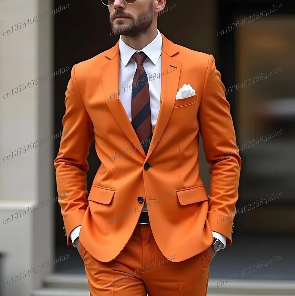 New Orange Men Suit Formal Occ – обзор и цена Formal Wear Jersey For Men