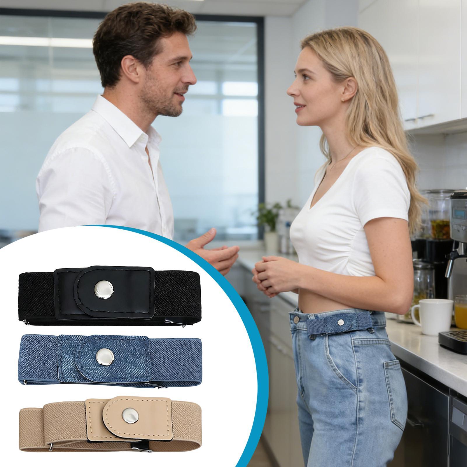 1 Pair No Buckle Belt Women El – обзор и цена Men'S Formal Wear Belt