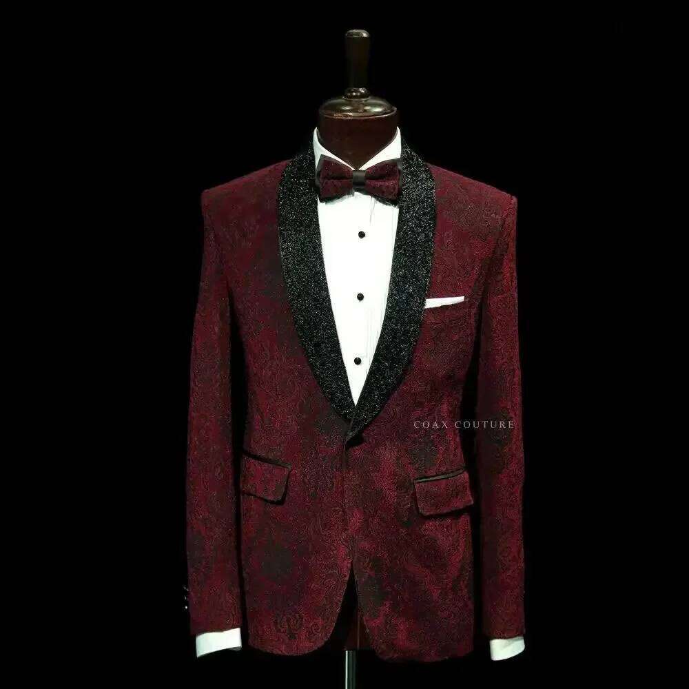 Dark Red Formal Men Suits Jacq – обзор и цена Men Formal Wear Red