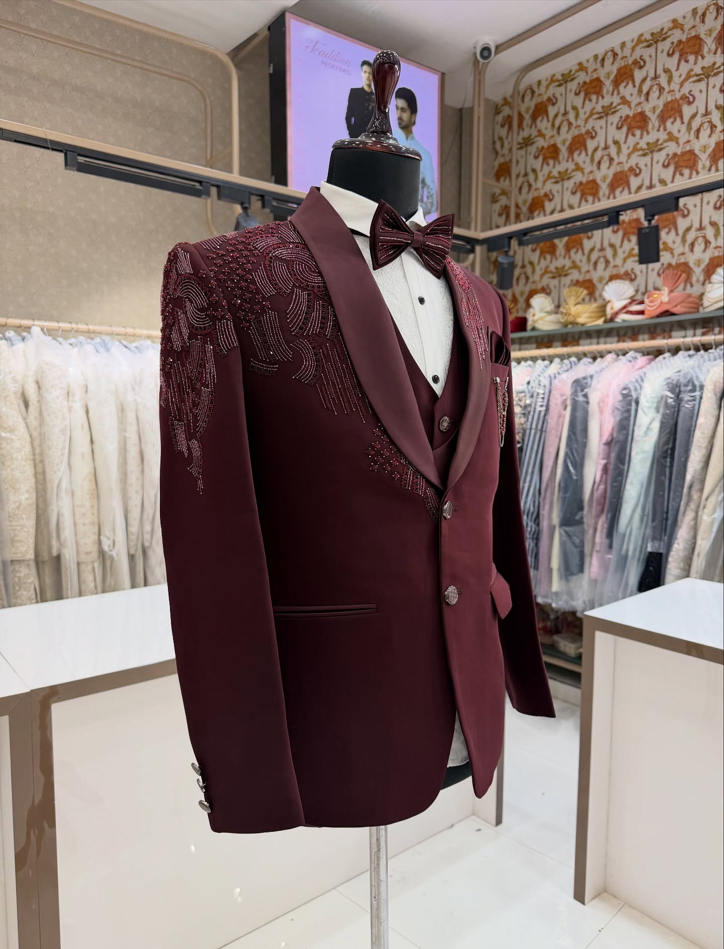 3 Pieces Groom Wedding Tuxedos – обзор и цена Men Formal Wear Red