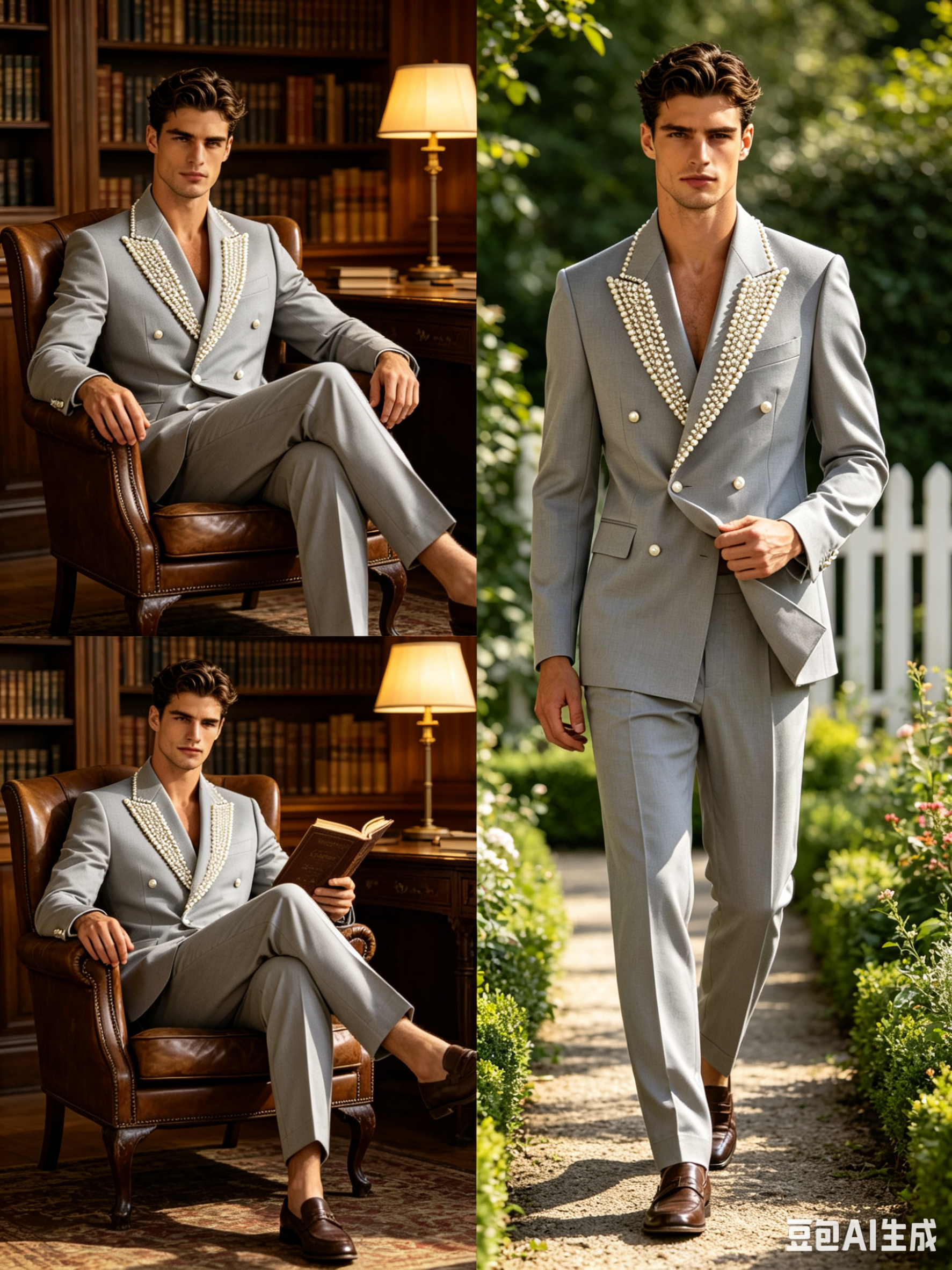 Pearls Men Suit Set 2 Pcs Blaz – обзор и цена Formal Wear Jersey For Men