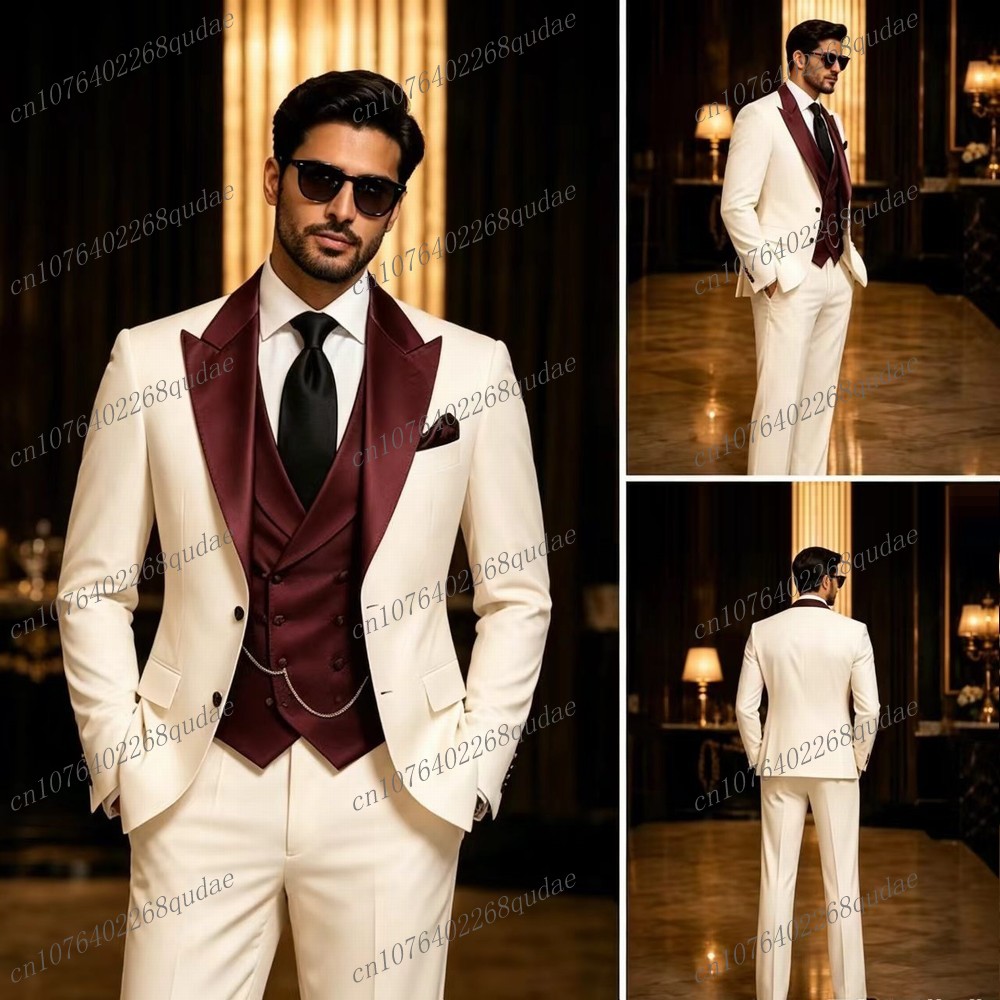 Formal Burgundy And White Men  – обзор и цена Formal Wear Jersey For Men
