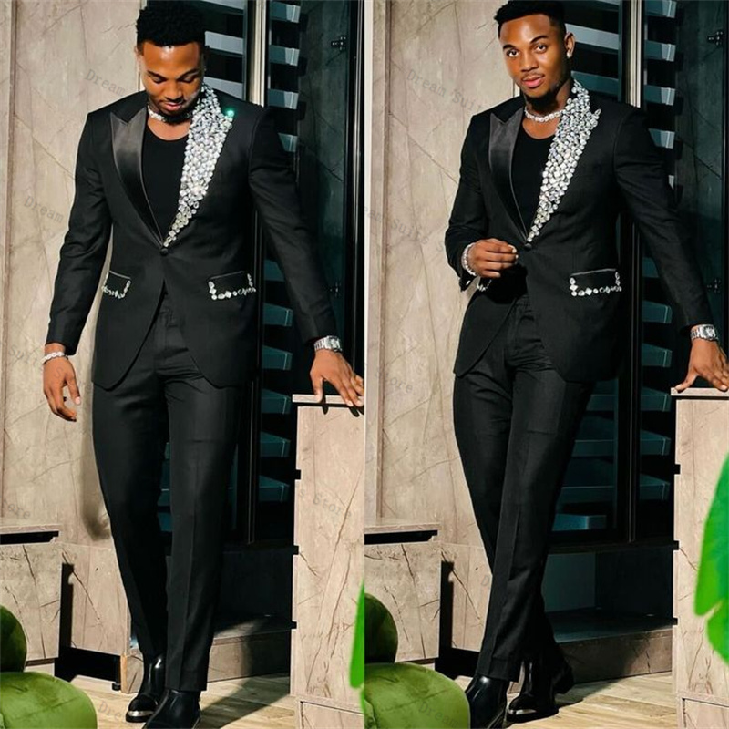 Crystals Formal Men Suit Set 2 – обзор и цена Men Formal Wear Wedding Guest