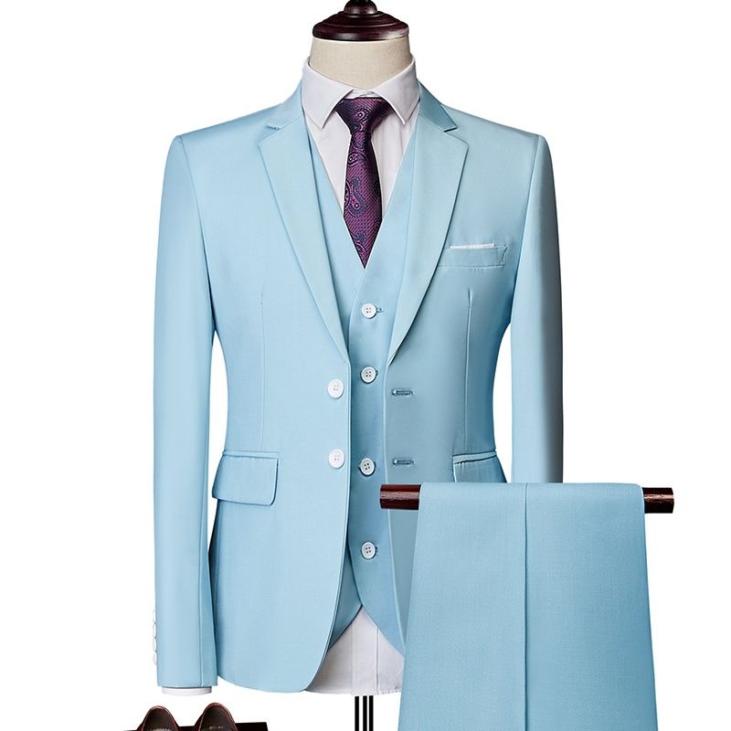 Korean Style Slim Fit Men's Su – обзор и цена Men Formal Wear Wedding Guest