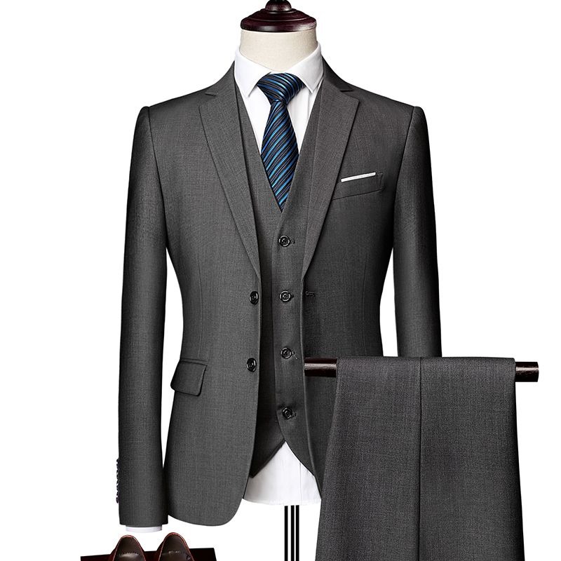 Korean Style Slim Fit Men's Su – обзор и цена Men Formal Wear Wedding Guest