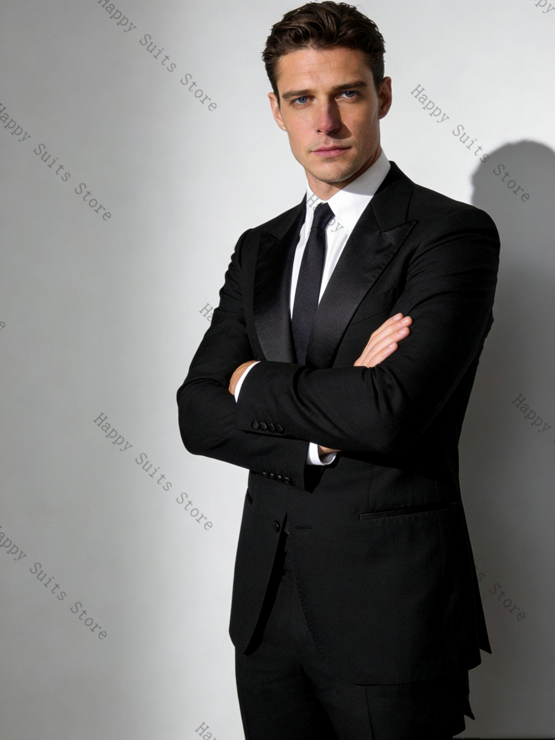 Spring Black Cotton Men Suit S – обзор и цена Formal Wear Jersey For Men