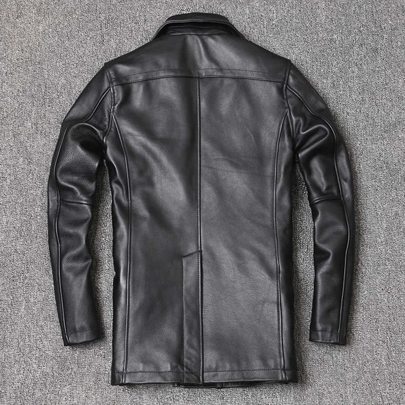 Genuine Leather Jacket Men's T – обзор и цена Men Formal Wear Coat