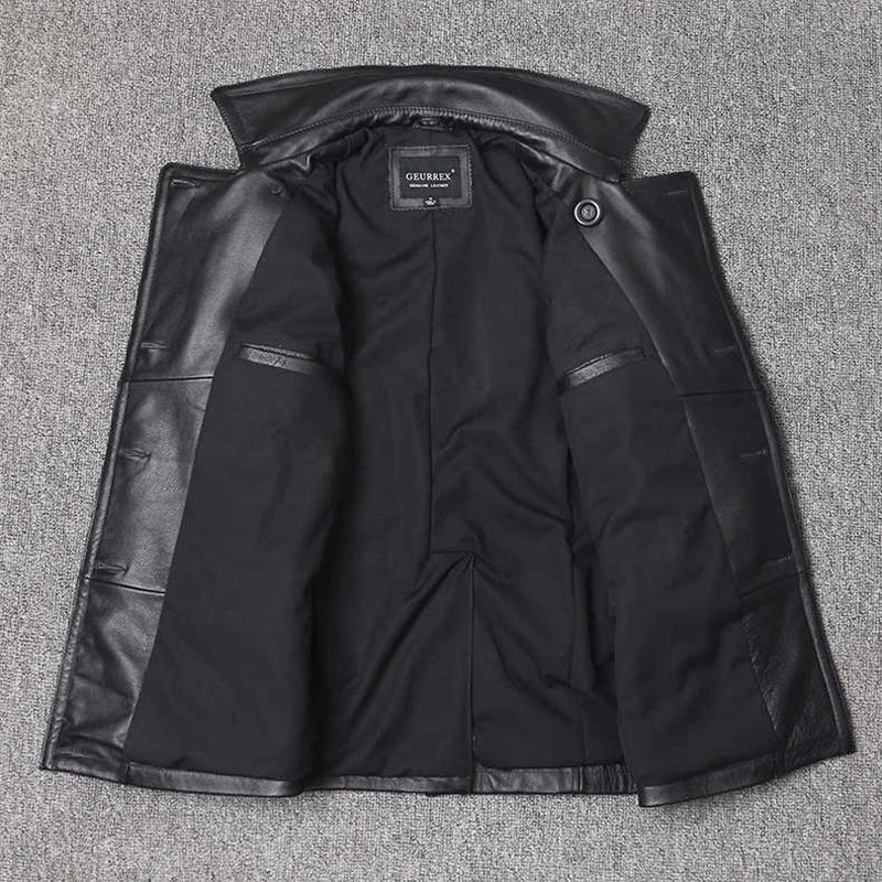 Genuine Leather Jacket Men's T – обзор и цена Men Formal Wear Coat