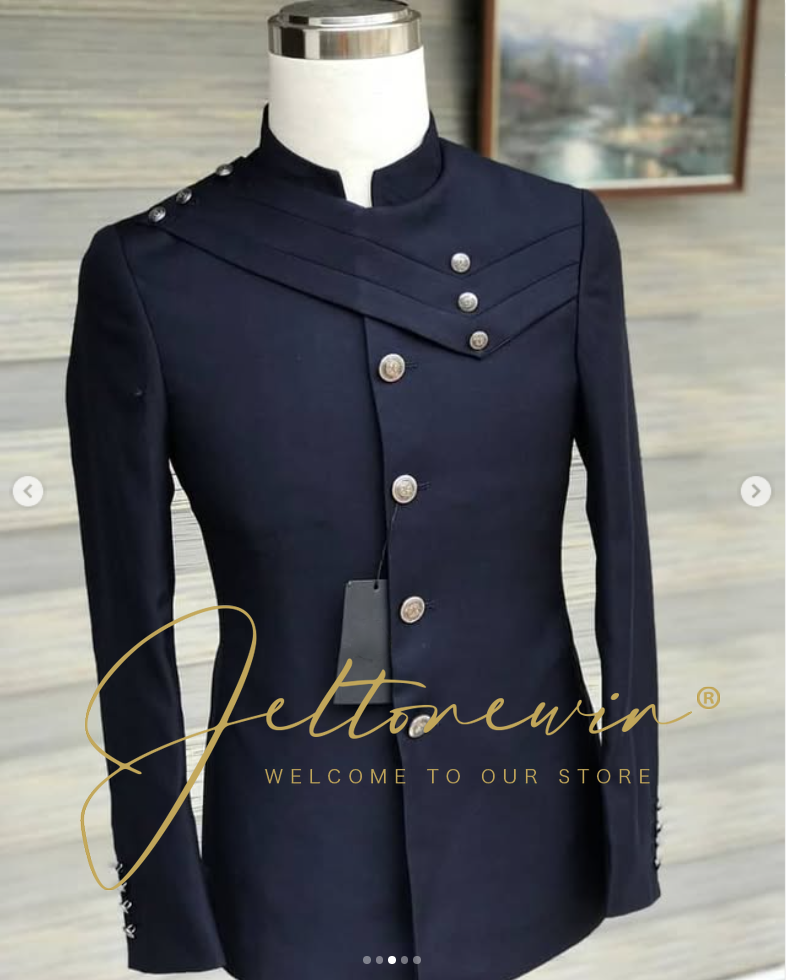 Men's Navy Blue Suit Set with  – обзор и цена Men'S Style Formal Wear