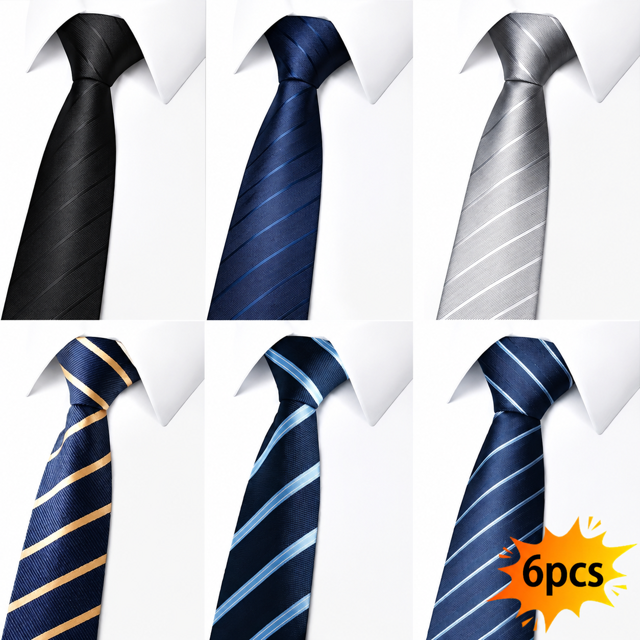 6Pcs Zipper-Free Men's Ties 8c – обзор и цена Men Formal Wear Red