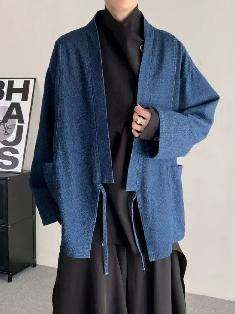 Vintage Japanese Style Denim C – обзор и цена Men Formal Wear Coat