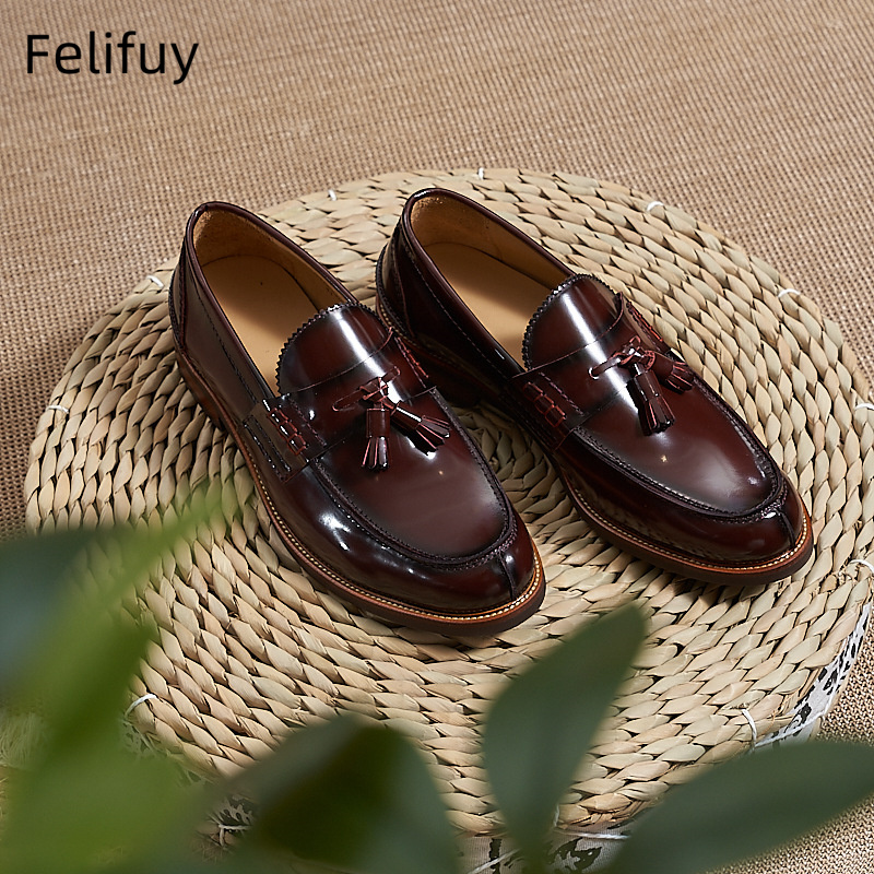 New Brown Men Flat Loafers Cow – обзор и цена Men Formal Wear Dress