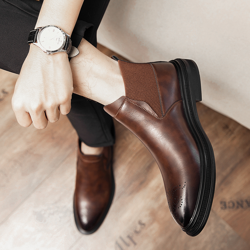 High-top leather shoes are ver – обзор и цена Men'S Style Formal Wear