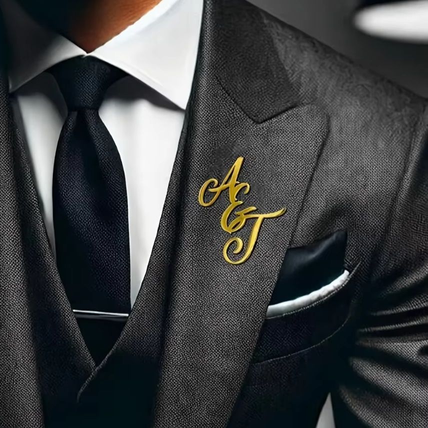 Custom Monogram Initial Name S – обзор и цена Tuxedo Lapel Pin