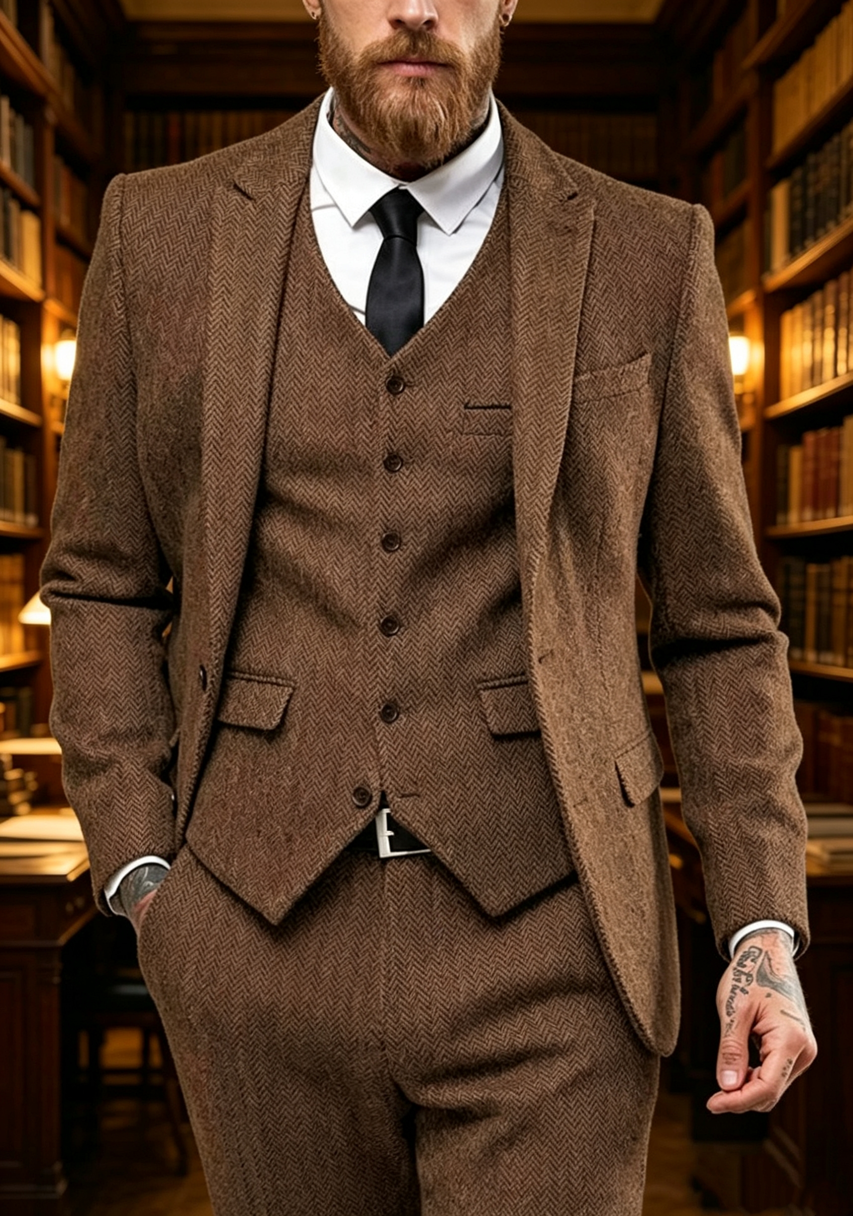 Dark Brown Wool Tweed Winter S – обзор и цена Men Formal Wear Coat