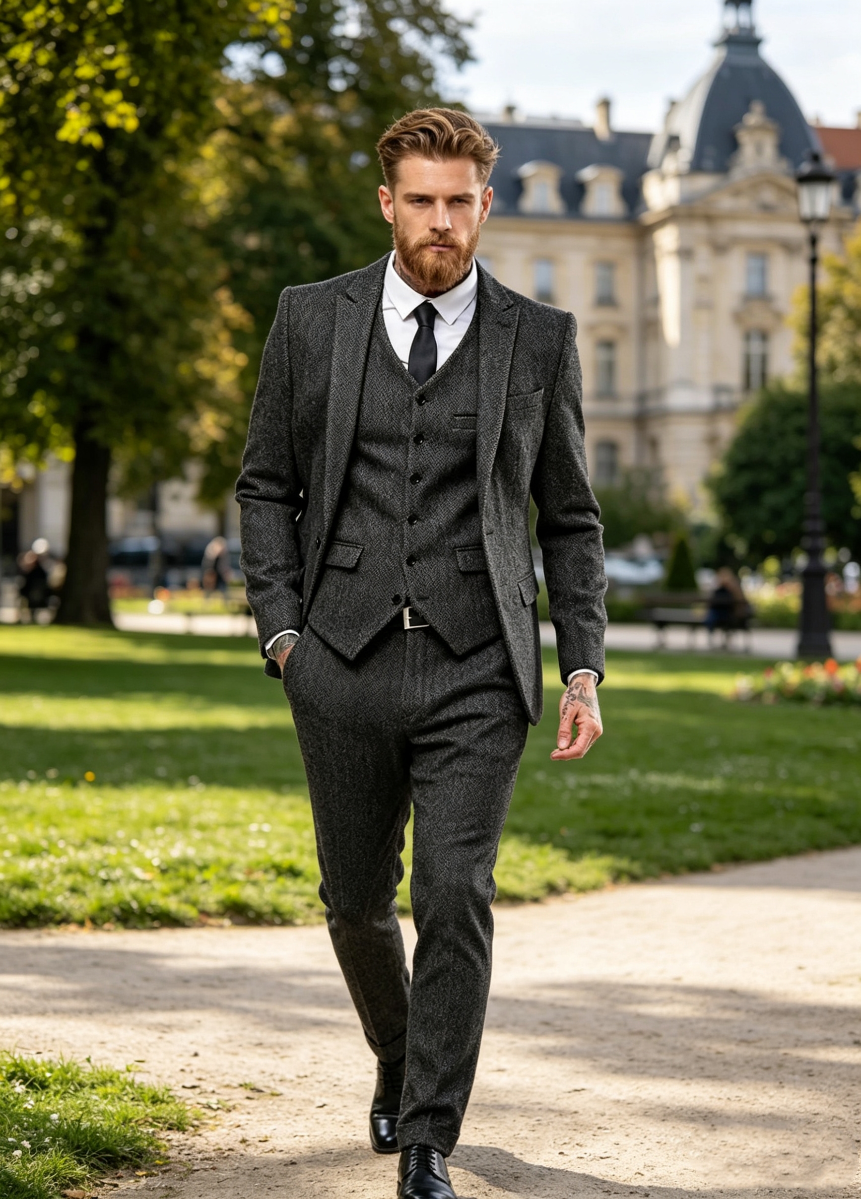 Dark Brown Wool Tweed Winter S – обзор и цена Men Formal Wear Coat