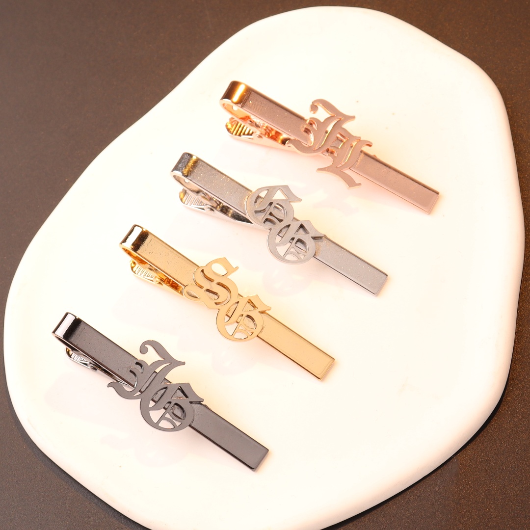 Custom Name Initials Tie Clip  – обзор и цена Tuxedo Lapel Pin