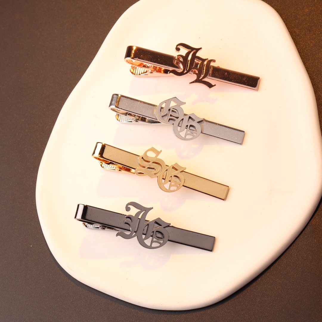 Custom Name Initials Tie Clip  – обзор и цена Tuxedo Lapel Pin