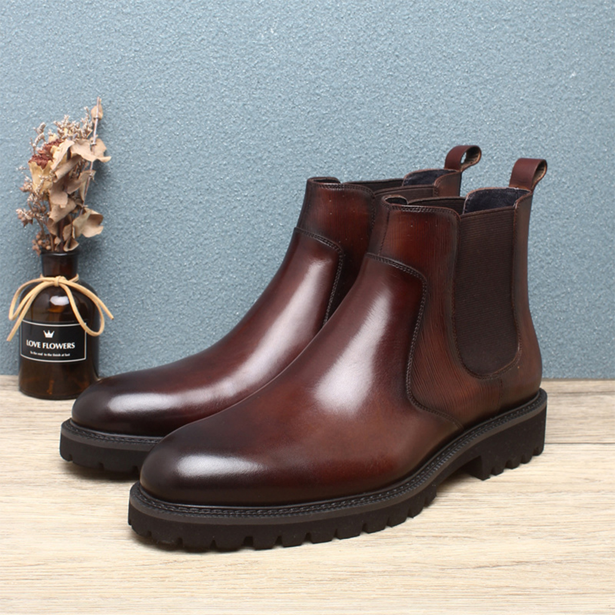 Men's Brown Leather Chelsea An – обзор и цена Men'S Formal Wear In Winter
