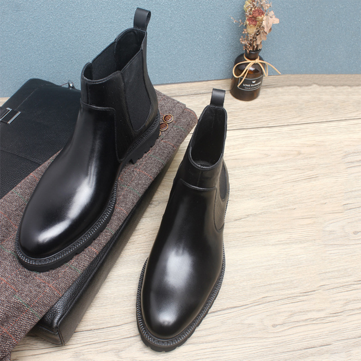 Men's Brown Leather Chelsea An – обзор и цена Men'S Formal Wear In Winter