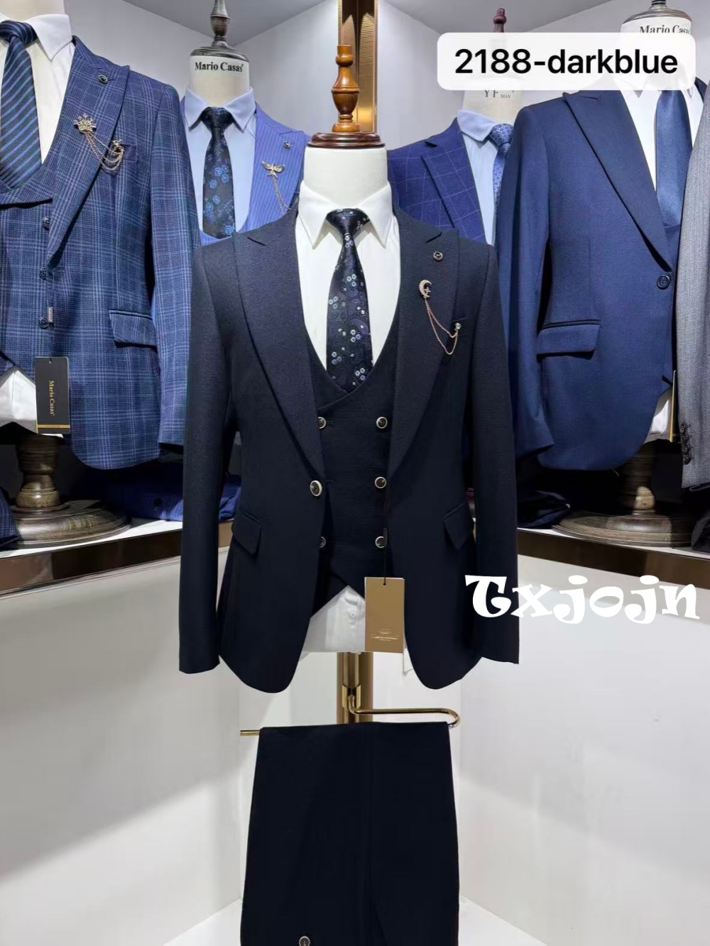 Dark Blue Men's Formal Suit Se – обзор и цена Men Formal Wear Wedding Guest