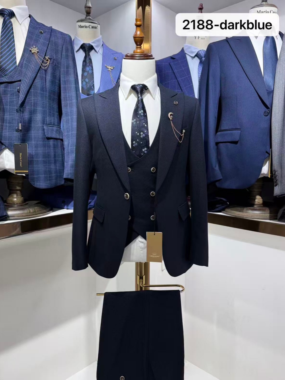 Dark Blue Men's Formal Suit Se – обзор и цена Men Formal Wear Wedding Guest