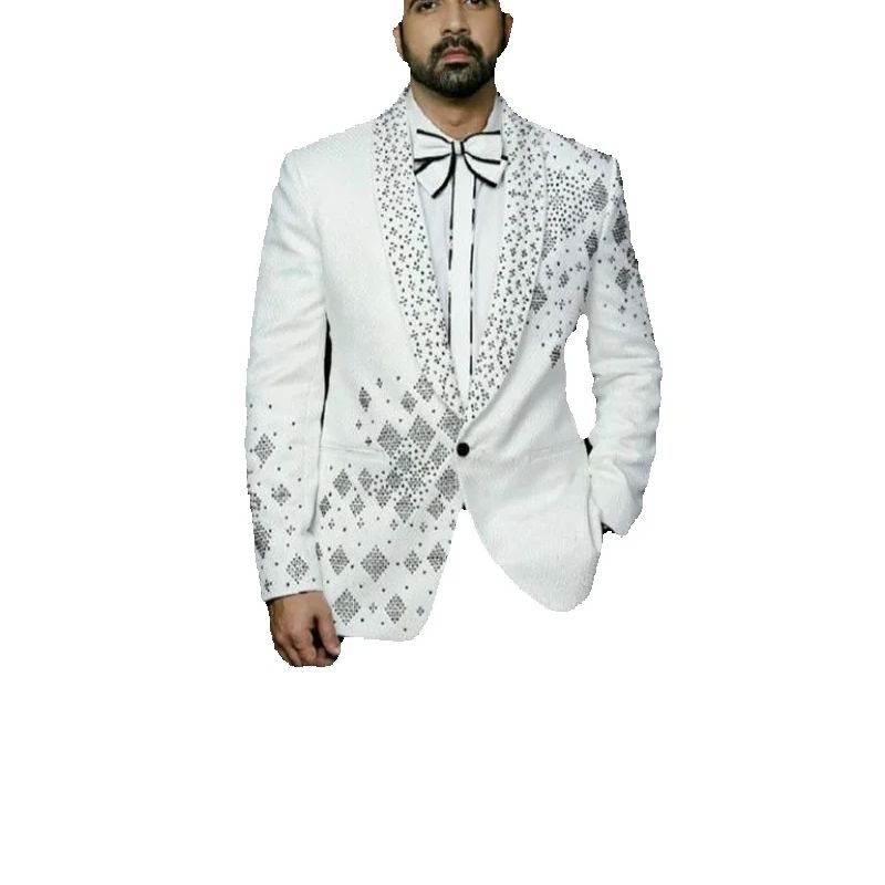 Crystals Men Suit Set 2 Pcs Gr – обзор и цена Formal Wear Jersey For Men